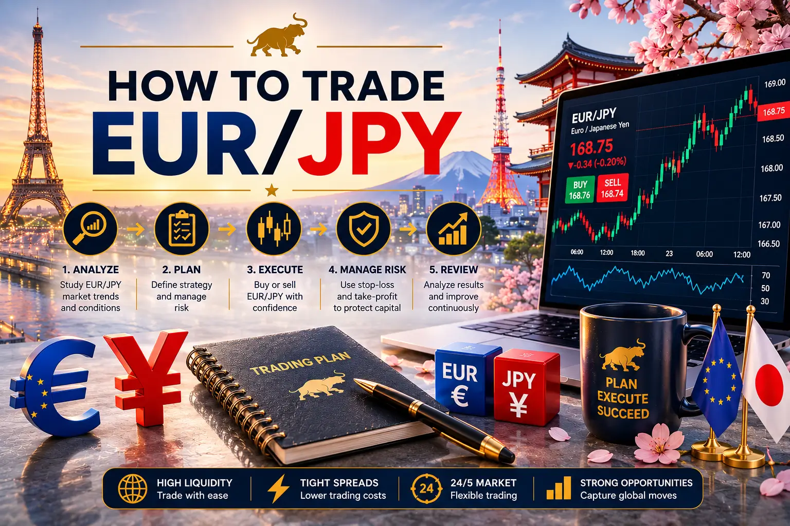 How to Trade EUR/JPY: Drivers, Costs, and Sessions