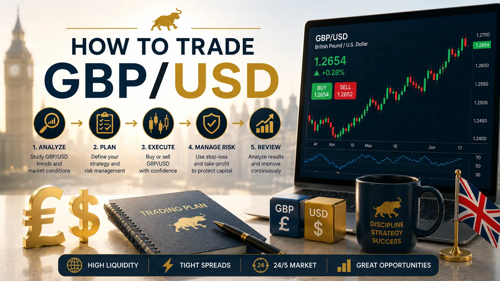 GBP/USD(ケーブル)の取引方法:変動要因とボラティリティ