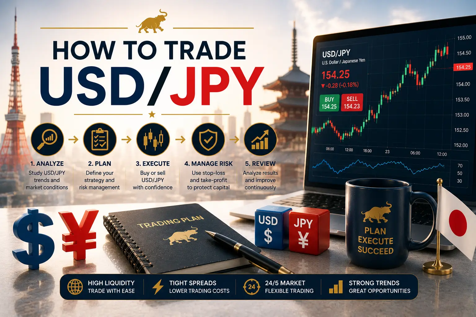 USD/JPYの取引方法:キャリートレード、金利差、そして円